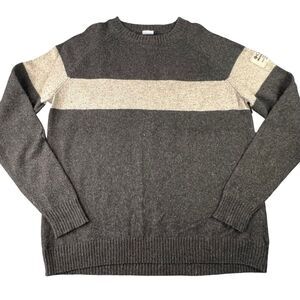 Columbia Mens Sweater Size XL Brown Beige Stripe‎ Crew Neck Wool Blend Outdoor
